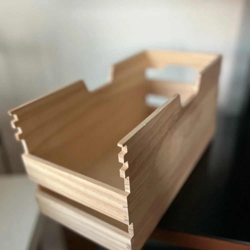 Wooden Storage Crate fruit veggies organizer handmade new